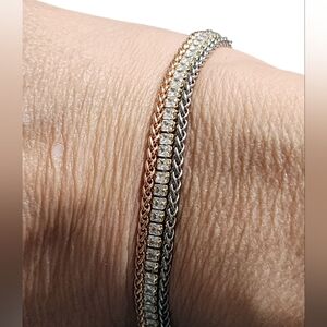 Pretty Bird Jewelry Tri Tone 18 Karat Gold Plated Bracelet